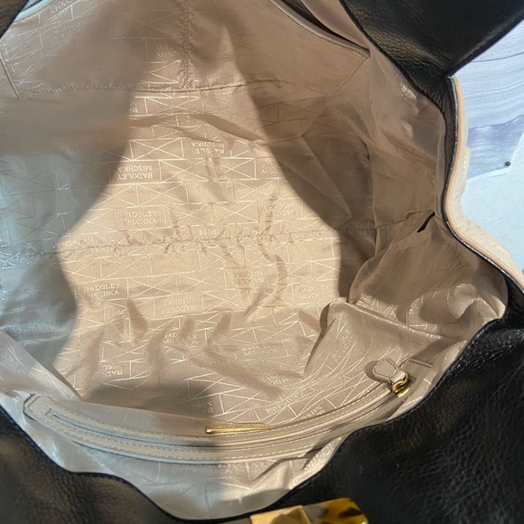 Badgley Mischka Maya Tote Color Block Latte/Black - Picture 7 of 11